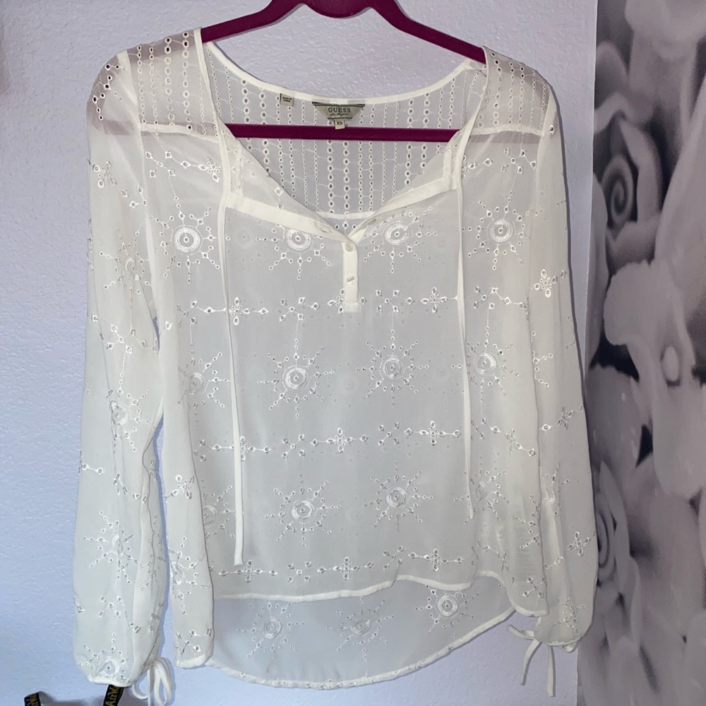 White embroidered blouse